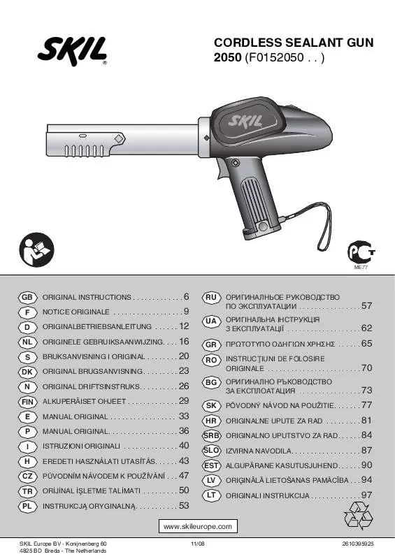 Mode d'emploi SKIL 2050