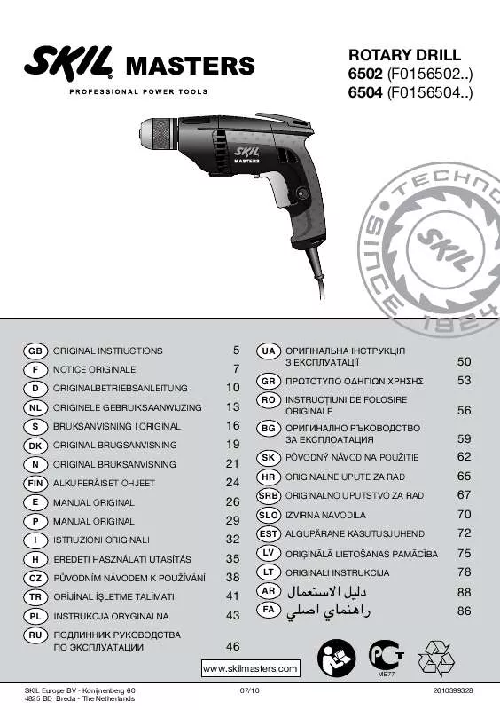 Mode d'emploi SKIL 6504