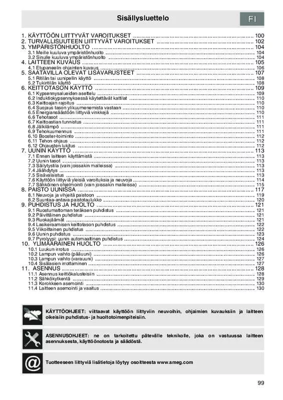 Mode d'emploi SMEG CSK92IPX9