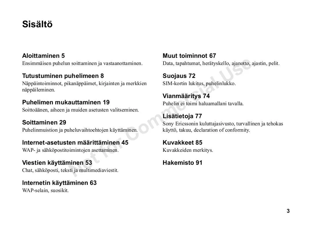 Mode d'emploi SONY ERICSSON T300