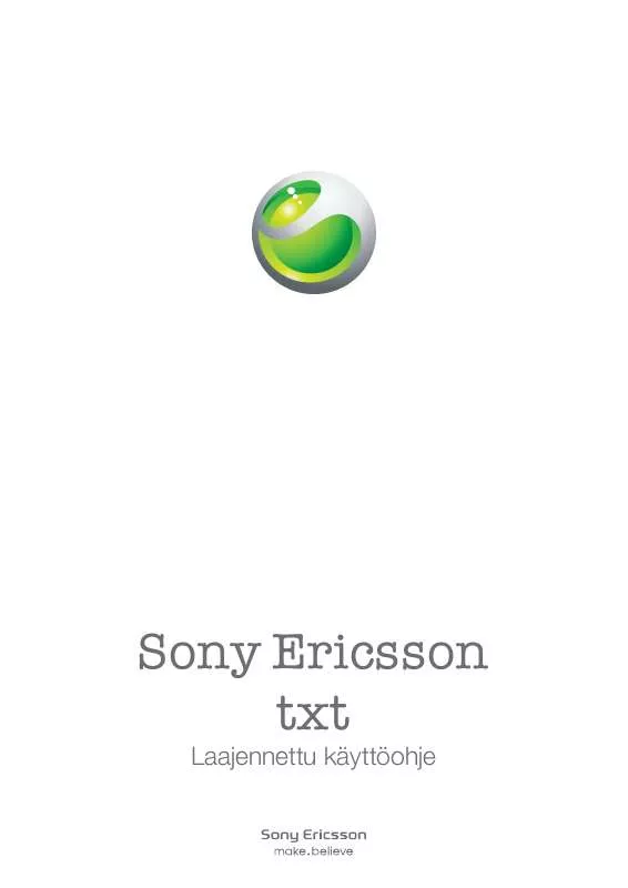 Mode d'emploi SONY ERICSSON TXT