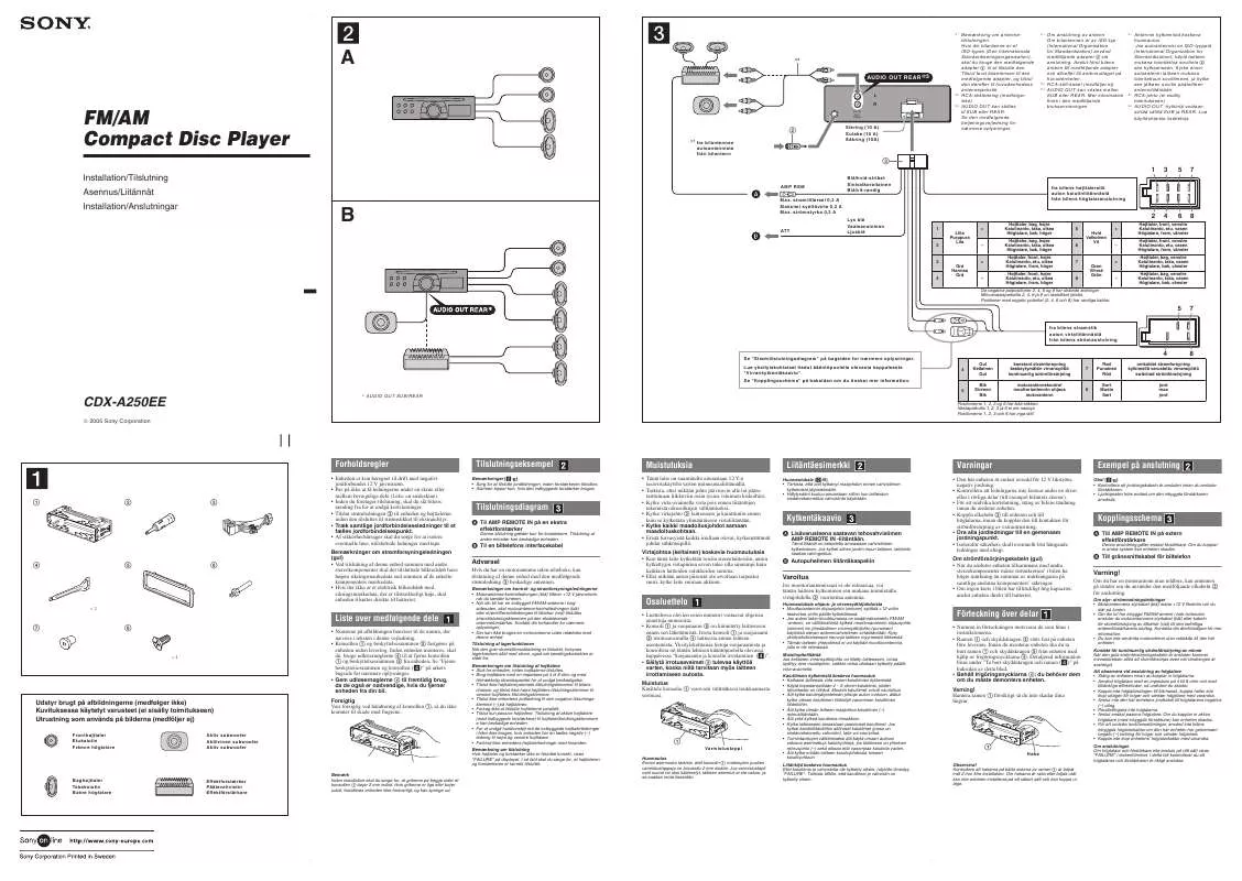 Mode d'emploi SONY CDX-A251