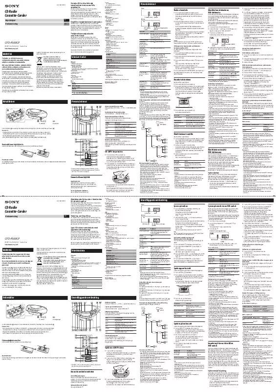 Mode d'emploi SONY CFD-RS60CP