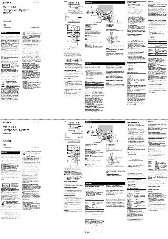 Mode d'emploi SONY CMT-F300