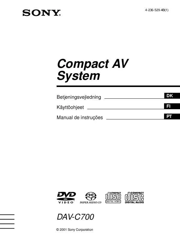 Mode d'emploi SONY DAV-C700