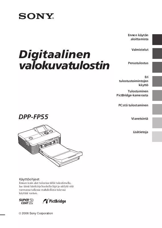 Mode d'emploi SONY DPP-FP55