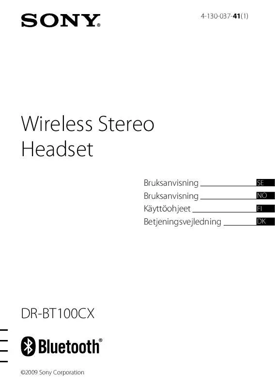 Mode d'emploi SONY DR-BT100CX