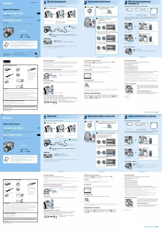 Mode d'emploi SONY CYBER-SHOT DSC-R1