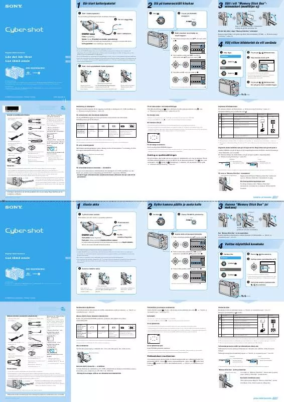 Mode d'emploi SONY CYBER-SHOT DSC-W40