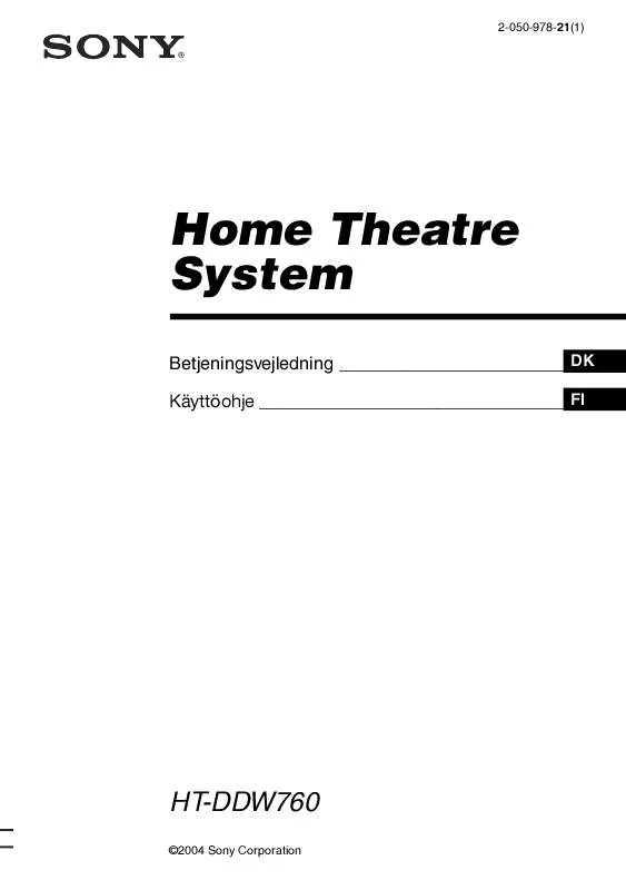 Mode d'emploi SONY HT-DDW760