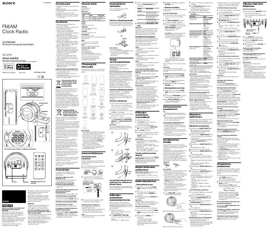 Mode d'emploi SONY ICF-C7IP