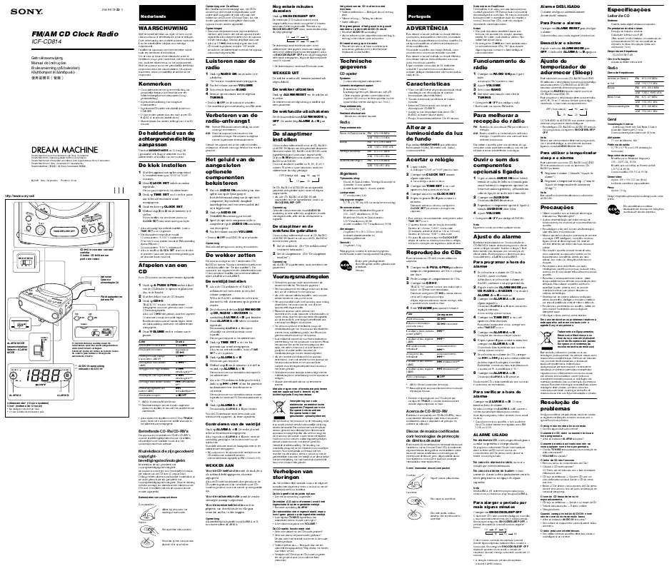 Mode d'emploi SONY ICF-CD814