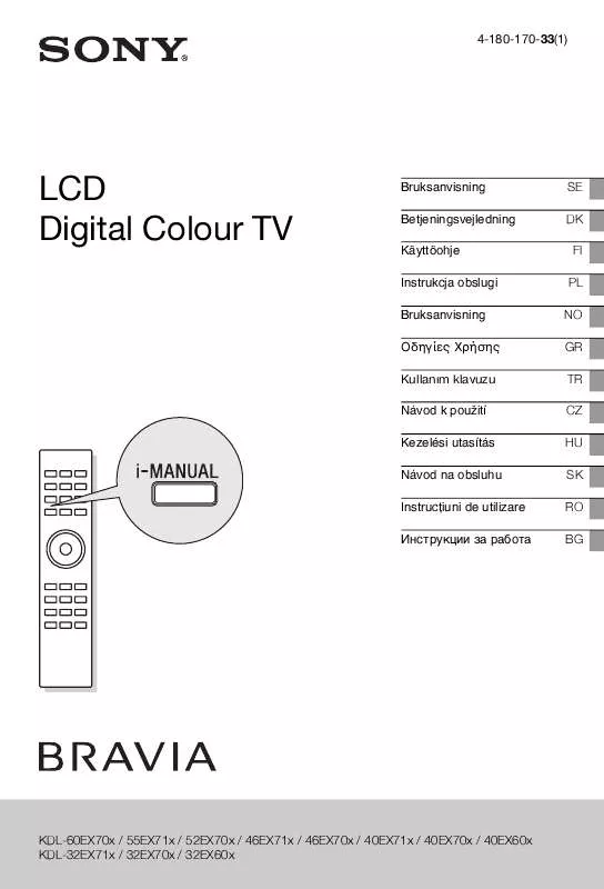 Mode d'emploi SONY KDL-40EX603