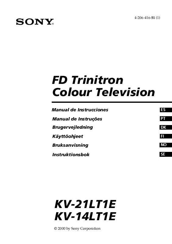 Mode d'emploi SONY KV-21LT1E