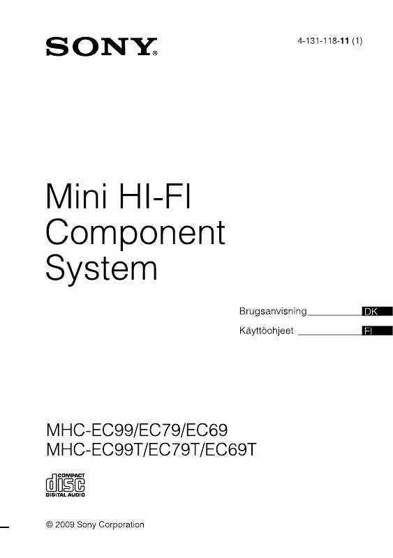 Mode d'emploi SONY MHC-EC69T