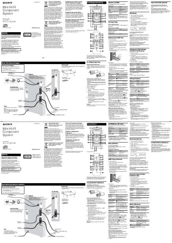 Mode d'emploi SONY MHC-EC78