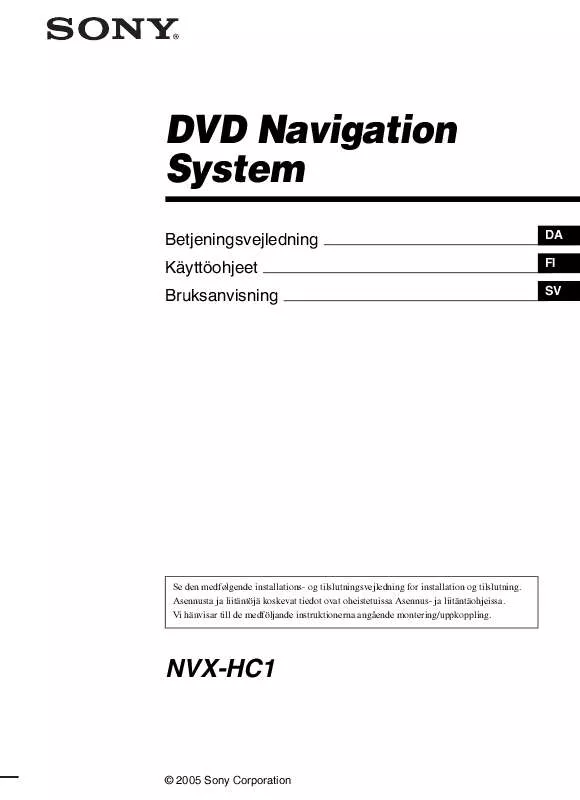 Mode d'emploi SONY NVX-HC1