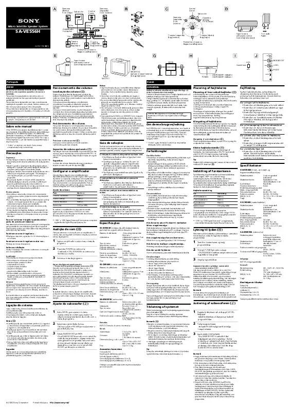 Mode d'emploi SONY SA-VE556H