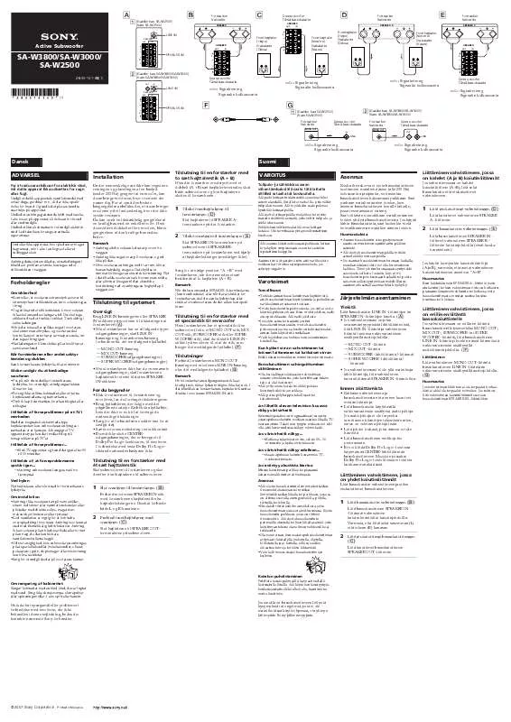 Mode d'emploi SONY SA-W3000