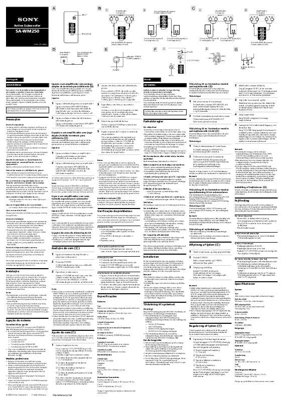 Mode d'emploi SONY SA-WM250