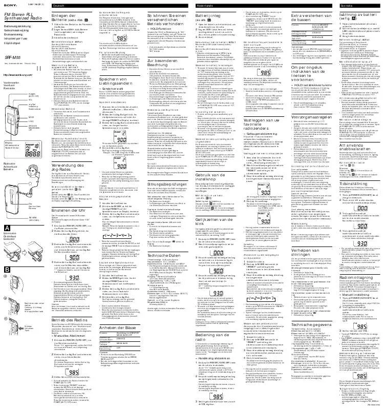 Mode d'emploi SONY SRF-M55