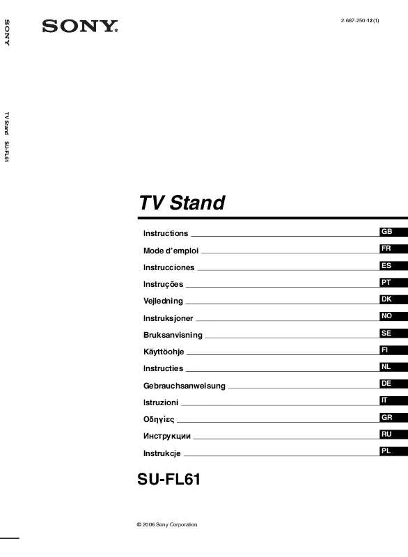 Mode d'emploi SONY SU-FL61