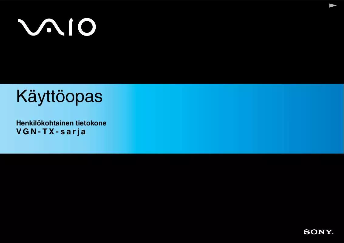 Mode d'emploi SONY VAIO VGN-TX2XRP/B