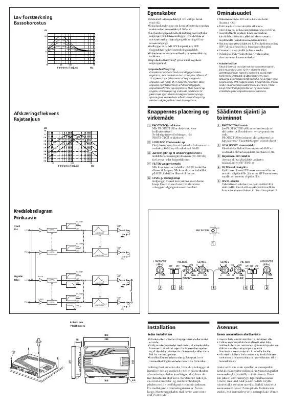 Mode d'emploi SONY XM-SD46X