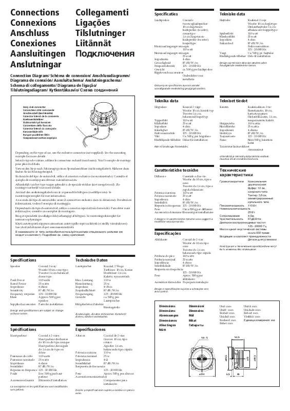 Mode d'emploi SONY XS-A1027