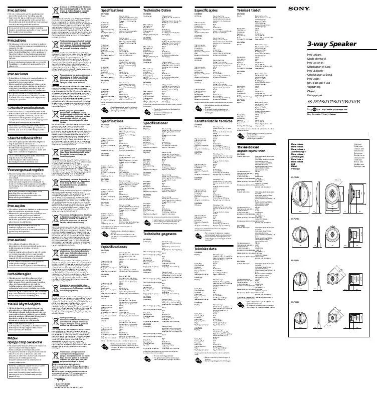 Mode d'emploi SONY XS-F1335