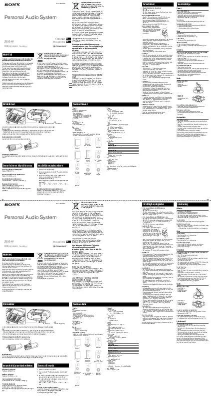 Mode d'emploi SONY ZS-S4IP