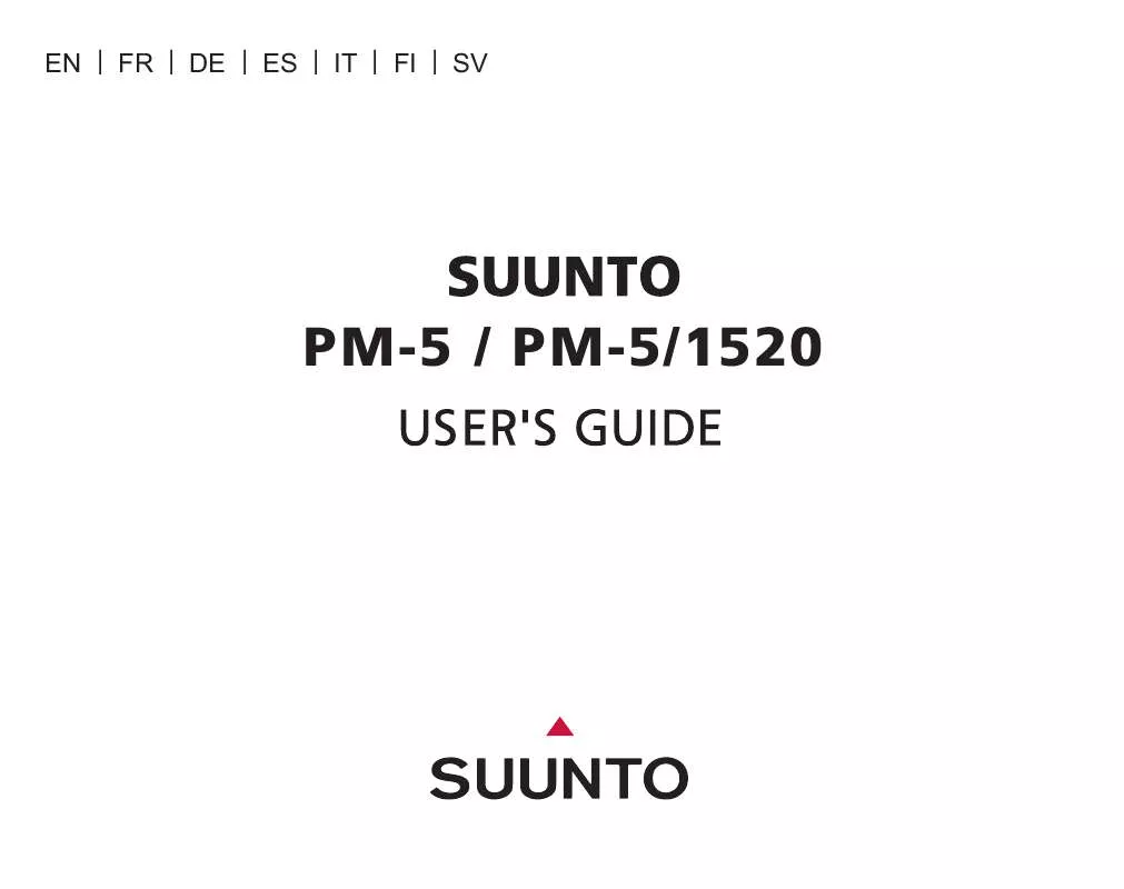 Mode d'emploi SUUNTO PM-5