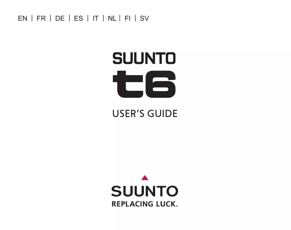 Mode d'emploi SUUNTO T6