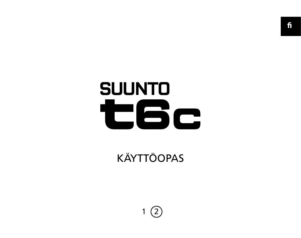 Mode d'emploi SUUNTO T6C