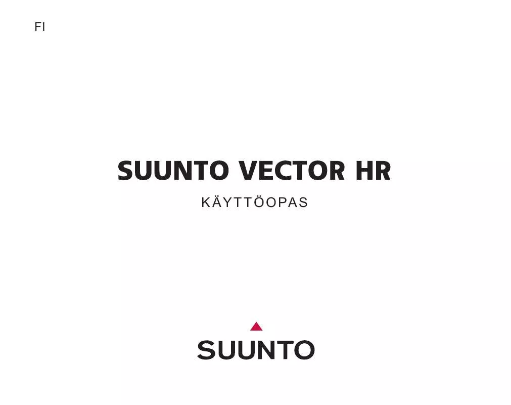 Mode d'emploi SUUNTO VECTOR HR