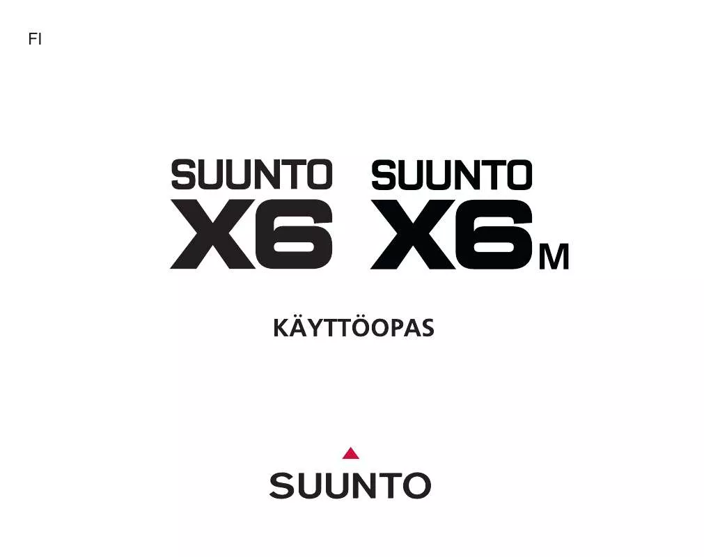 Mode d'emploi SUUNTO X6