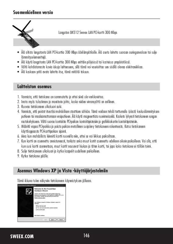 Mode d'emploi SWEEX LW312