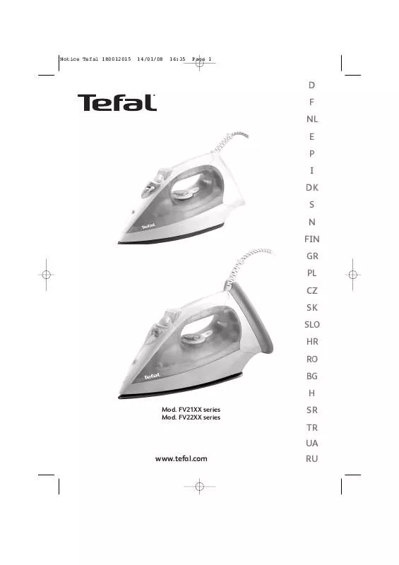 Mode d'emploi TEFAL FV2200