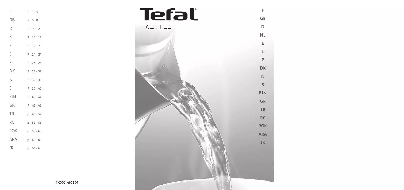 Mode d'emploi TEFAL KETTLE