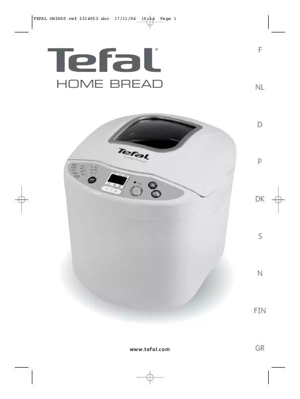 Mode d'emploi TEFAL OW2001