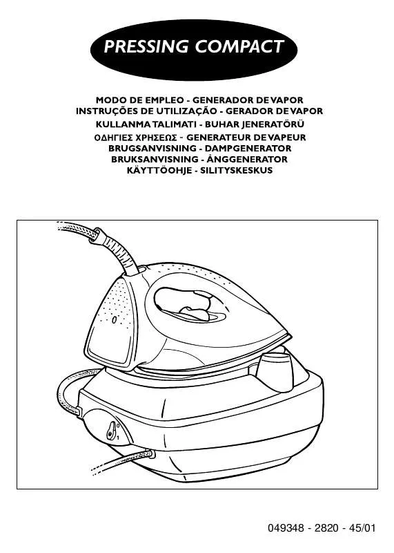 Mode d'emploi TEFAL PRESSING COMPACT