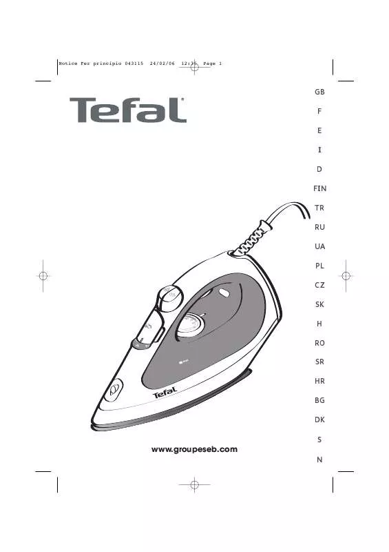 Mode d'emploi TEFAL PRINCIPIO 40