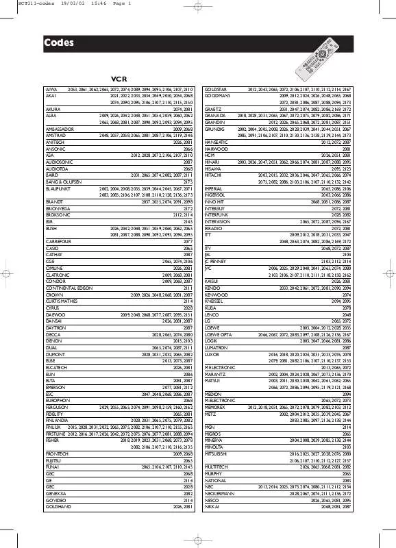 Mode d'emploi THOMSON 27LCDB03B