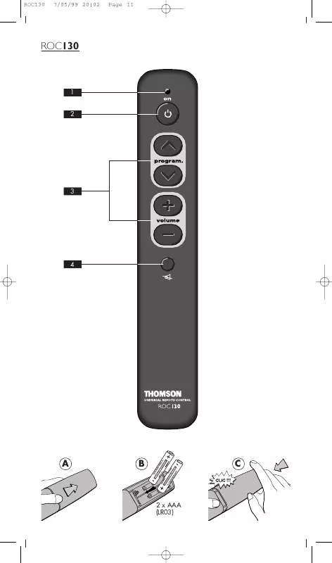 Mode d'emploi THOMSON ROC 130