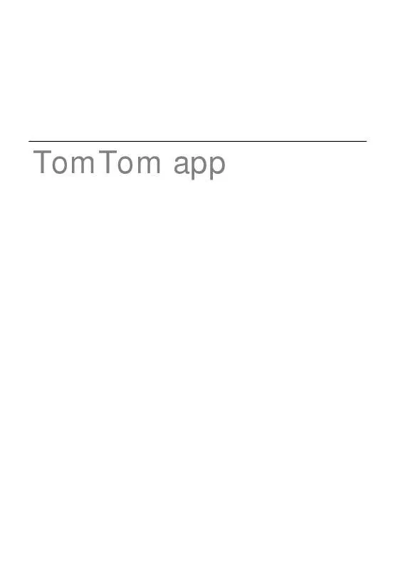 Mode d'emploi TOMTOM APP FOR IPHONE