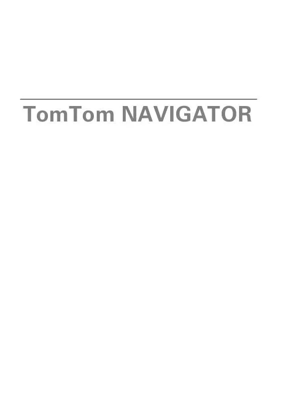 Mode d'emploi TOMTOM NAVIGATOR 7