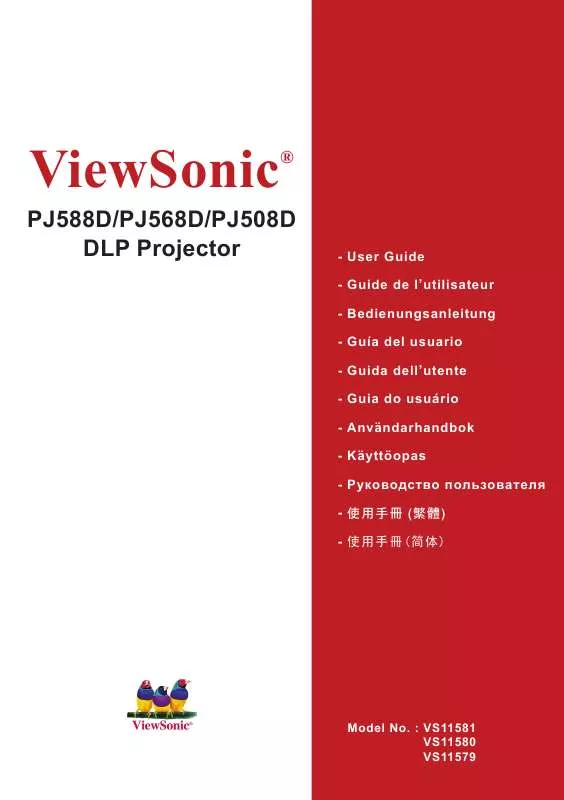 Mode d'emploi VIEWSONIC PJ508D