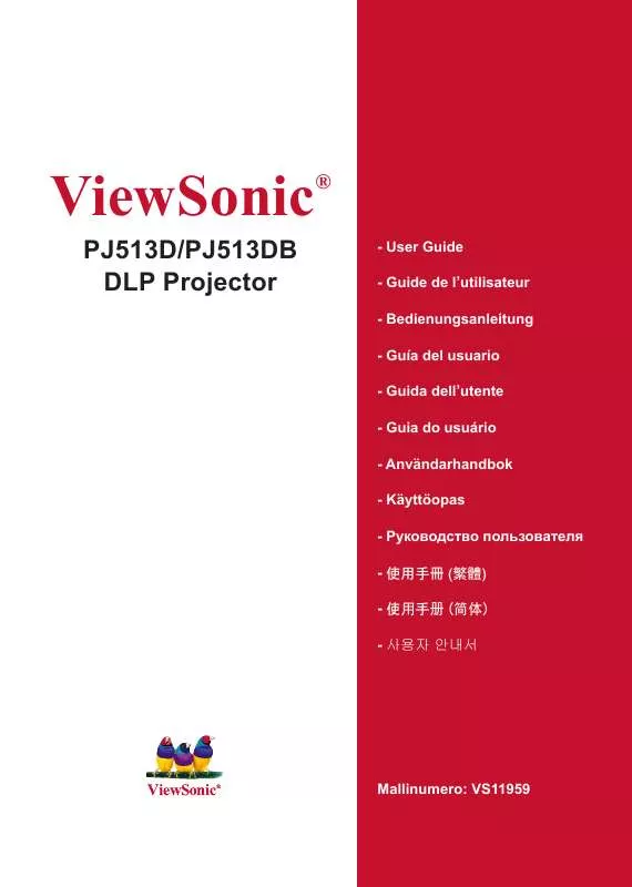 Mode d'emploi VIEWSONIC PJ513DB