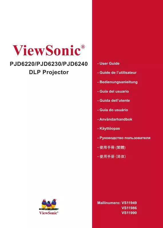 Mode d'emploi VIEWSONIC PJD6220