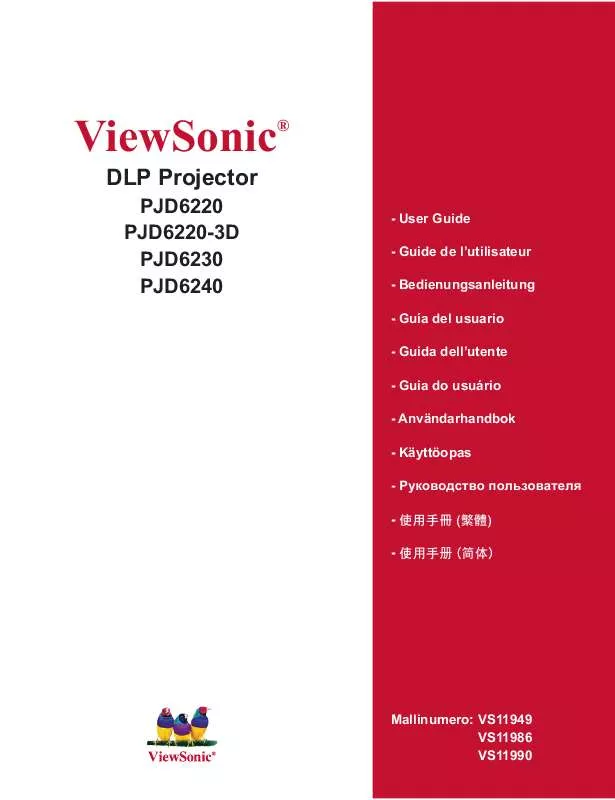 Mode d'emploi VIEWSONIC PJD6240